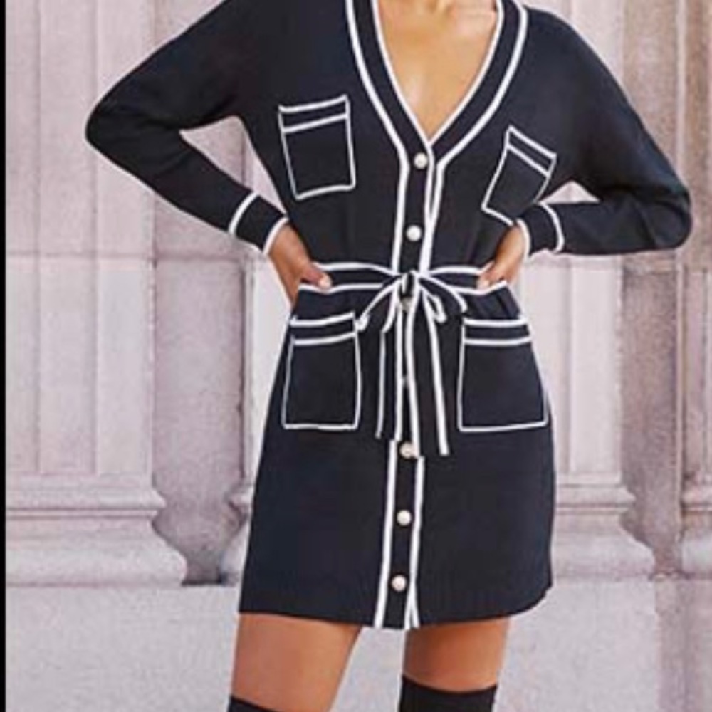 Black Cardigan Dress